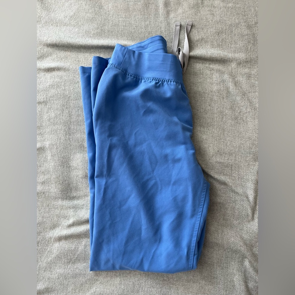 Figs Ceil Blue High Waisted Catarina Scrub Pants Small